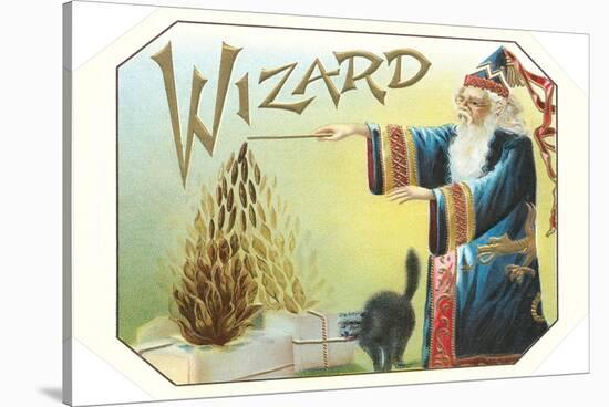 Wizard Conjuring Tobacco Leaves-null-Stretched Canvas