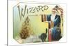 Wizard Conjuring Tobacco Leaves-null-Stretched Canvas