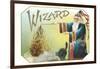 Wizard Conjuring Tobacco Leaves-null-Framed Art Print