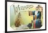 Wizard Conjuring Tobacco Leaves-null-Framed Art Print