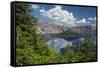 Wizard Island and Crater Lake, Crater Lake National Park, Oregon-Michel Hersen-Framed Stretched Canvas