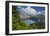 Wizard Island and Crater Lake, Crater Lake National Park, Oregon-Michel Hersen-Framed Photographic Print