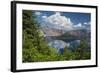 Wizard Island and Crater Lake, Crater Lake National Park, Oregon-Michel Hersen-Framed Photographic Print