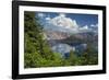 Wizard Island and Crater Lake, Crater Lake National Park, Oregon-Michel Hersen-Framed Photographic Print