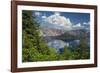 Wizard Island and Crater Lake, Crater Lake National Park, Oregon-Michel Hersen-Framed Photographic Print