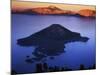 Wizard Island at dusk, Crater Lake National Park, Oregon, USA-Charles Gurche-Mounted Photographic Print