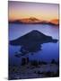 Wizard Island at dusk, Crater Lake National Park, Oregon, USA-Charles Gurche-Mounted Photographic Print