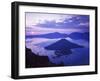 Wizard Island at sunrise, Crater Lake National Park, Oregon, USA-Charles Gurche-Framed Photographic Print