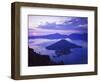 Wizard Island at sunrise, Crater Lake National Park, Oregon, USA-Charles Gurche-Framed Photographic Print