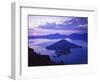 Wizard Island at sunrise, Crater Lake National Park, Oregon, USA-Charles Gurche-Framed Photographic Print