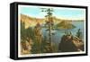 Wizard Island, Crater Lake, Oregon-null-Framed Stretched Canvas