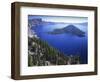 Wizard Island in Crater Lake, Crater Lake National Park, Oregon, USA-Charles Gurche-Framed Photographic Print