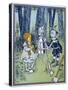 Wizard of Oz: Dorothy Oils the Tin Woodman's Joints-W.w. Denslow-Stretched Canvas