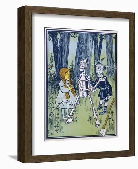 Wizard of Oz: Dorothy Oils the Tin Woodman's Joints-W.w. Denslow-Framed Photographic Print