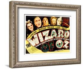 Wizard of Oz, Judy Garland, Frank Morgan, Ray Bolger, Bert Lahr, Jack Haley, 1939-null-Framed Art Print