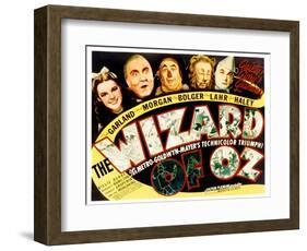 Wizard of Oz, Judy Garland, Frank Morgan, Ray Bolger, Bert Lahr, Jack Haley, 1939-null-Framed Art Print