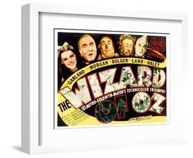 Wizard of Oz, Judy Garland, Frank Morgan, Ray Bolger, Bert Lahr, Jack Haley, 1939-null-Framed Art Print