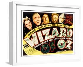 Wizard of Oz, Judy Garland, Frank Morgan, Ray Bolger, Bert Lahr, Jack Haley, 1939-null-Framed Art Print