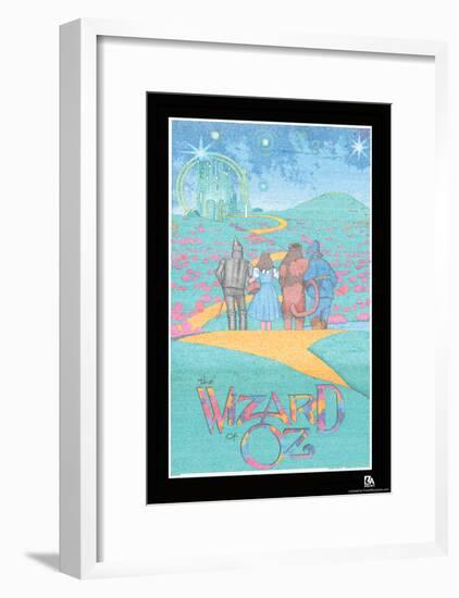 Wizard of Oz Text Poster-null-Framed Poster