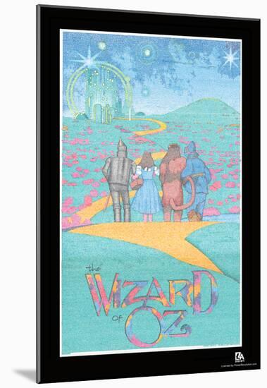 Wizard of Oz Text Poster-null-Mounted Poster