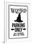 Wizard Parking Only Sign-null-Framed Art Print