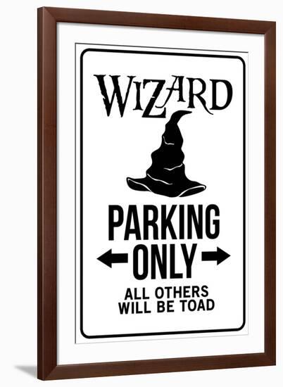 Wizard Parking Only Sign-null-Framed Art Print