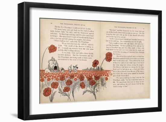 Wizatd of Oz, Poppy Field-null-Framed Art Print