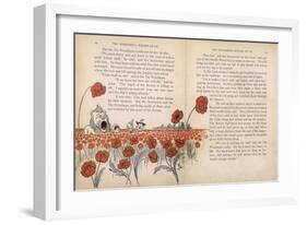 Wizatd of Oz, Poppy Field-null-Framed Art Print