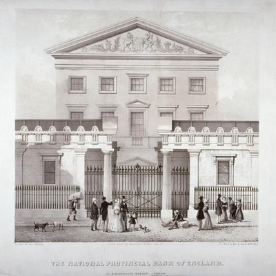 The National Provincial Bank at No 112 Bishopsgate Street, City of London, C1840
