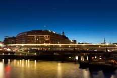 Bridge on the River in the Night Hamburg-Wlad74-Photographic Print