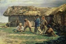 Spielende russische Dorfkinder. 1870-Wladimir J Makovskij-Mounted Giclee Print