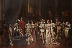The Ball at the Court of Louis XIII of France-Wladyslaw Bakalowicz-Framed Stretched Canvas