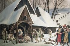 Goral Nativity Scene, c.1910-Wladyslaw Skoczylas-Mounted Giclee Print