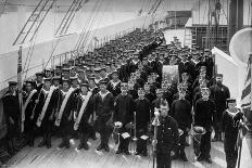 Serving Out a Day's Fresh Meat Ration on Board HMS 'Talbot, 1896-WM Crockett-Giclee Print