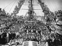 Reefing Topsails on Board the Training Ship HMS 'Impregnable, Devonport, Devon, 1896-WM Crockett-Laminated Giclee Print