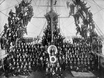 Reefing Topsails on Board the Training Ship HMS 'Impregnable, Devonport, Devon, 1896-WM Crockett-Laminated Giclee Print