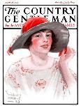 "Woman in Fur and Red Hat," Country Gentleman Cover, October 13, 1923-WM. Hoople-Giclee Print