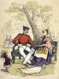 Nursemaid Flirting-WM Thackeray-Art Print