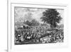 Woburn Sheepshearing, Engraved by Thomas Morris, 1811 (Engraving)-George Garrard-Framed Giclee Print