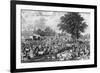 Woburn Sheepshearing, Engraved by Thomas Morris, 1811 (Engraving)-George Garrard-Framed Giclee Print