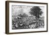 Woburn Sheepshearing, Engraved by Thomas Morris, 1811 (Engraving)-George Garrard-Framed Giclee Print