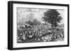 Woburn Sheepshearing, Engraved by Thomas Morris, 1811 (Engraving)-George Garrard-Framed Giclee Print