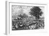 Woburn Sheepshearing, Engraved by Thomas Morris, 1811 (Engraving)-George Garrard-Framed Giclee Print