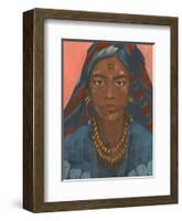 Wodaabe Woman II-Jacob Green-Framed Art Print