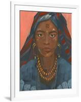 Wodaabe Woman II-Jacob Green-Framed Art Print