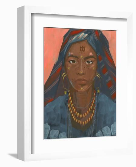 Wodaabe Woman II-Jacob Green-Framed Art Print