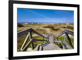 Wodden Path in the Dunes, Amrum Island, Northern Frisia, Schleswig-Holstein, Germany-Sabine Lubenow-Framed Photographic Print