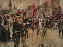 Tadeusz Kosciuszko Arrives in Cracow on the 24th March 1794 to Rally the Polish People to Fight…-Wojciech Kossak-Framed Stretched Canvas