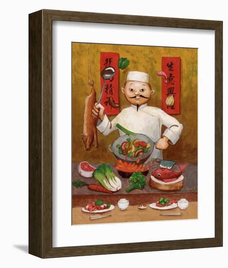 Wok-Man, Chinese Chef-John Howard-Framed Giclee Print