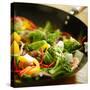 Wok Stir Fry with Selective Focus-evren_photos-Stretched Canvas